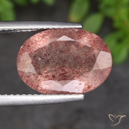 4.85ct Naturale Rosa rosa Quarzo Fragola, Ovale, Traslucido
