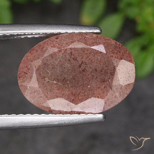 5.50ct Naturale Rosa medio Quarzo Fragola, Ovale, Traslucido