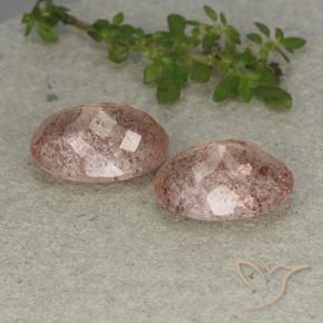 Gemme di Quarzo fragola Rosa terroso naturale da 11.48 ct, Ovale, Traslucido
