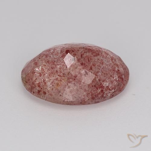 Quarzo fragola Rosa rosa naturale da 5.30 ct, Ovale, Traslucido