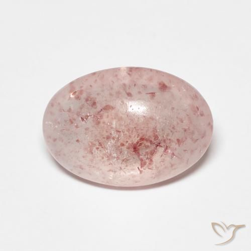 3.32ct Naturale Rosa medio Quarzo Fragola, Ovale, Traslucido