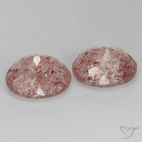 Quarzo fragola naturale rosa da 7,30 ct, taglio ovale, trasparente