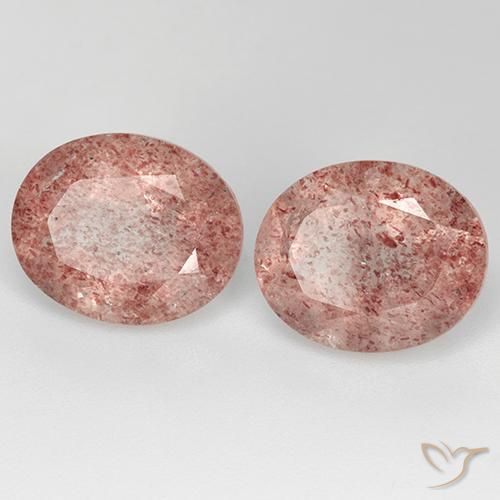 Gemme di Quarzo fragola Rosa medio naturale da 6.97 ct, Ovale, Trasparente