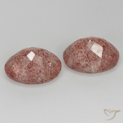 Gemme di Quarzo fragola rosa lampone naturale da 6.69 ct, Ovale, Trasparente