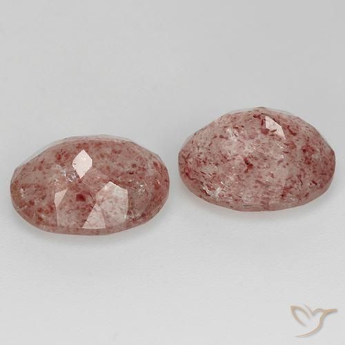 Gemme di Quarzo fragola Rosa medio naturale da 6.73 ct, Ovale, Trasparente
