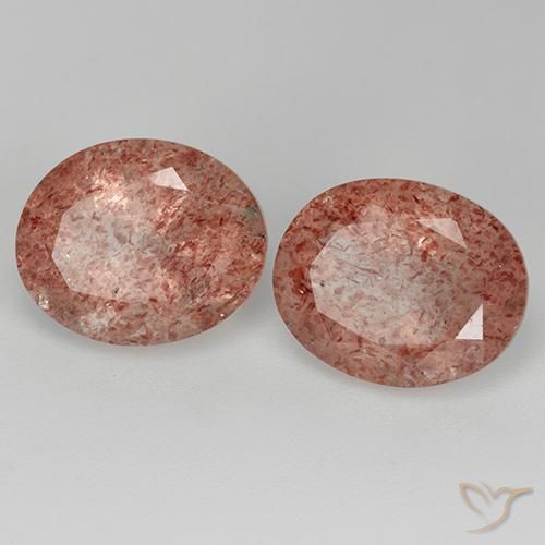 Gemme di Quarzo fragola Rosa medio naturale da 6.93 ct, Ovale, Trasparente