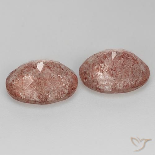 Gemme di Quarzo fragola Rosa rosa naturale da 6.37 ct, Ovale, Trasparente