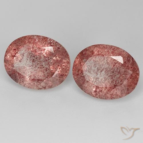 Gemme di Quarzo fragola Rosa brillante naturale da 6.73 ct, Ovale, Trasparente