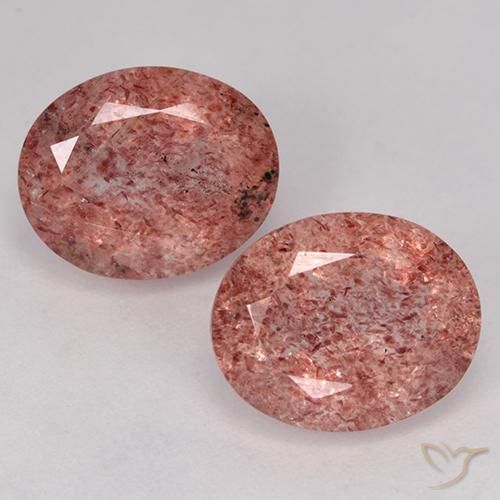 6.66ctw Naturale Rosa medio Quarzo Fragola, Ovale, Traslucido