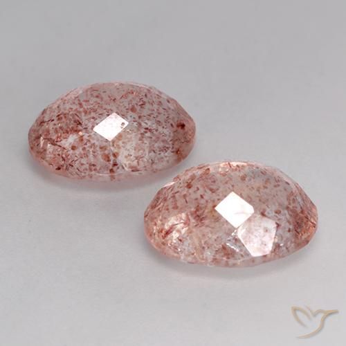 Gemme di Quarzo fragola Rosa medio naturale da 6.91 ct, Ovale, Trasparente