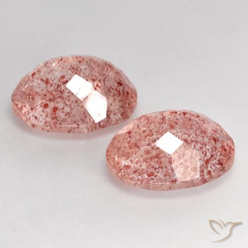 Gemme di Quarzo fragola Rosa medio-chiaro naturale da 7.45 ct, Ovale, Traslucido