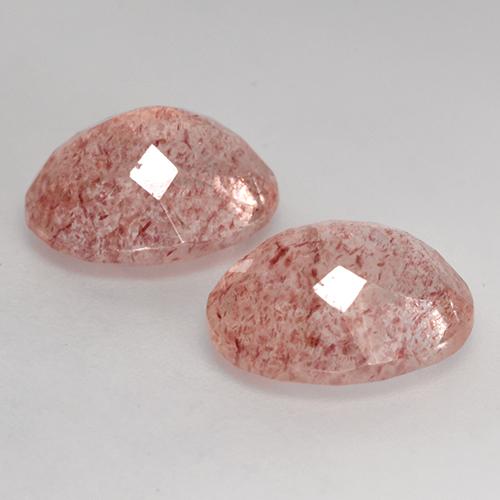 Gemme di Quarzo fragola Rosa medio-chiaro naturale da 7.06 ct, Taglio ovale, Trasparente