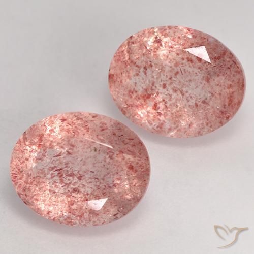 Gemme di Quarzo fragola Rosa medio-chiaro naturale da 7.16 ct, Ovale, Trasparente