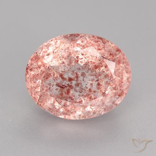 4.27ct Naturale Rosa chiaro Quarzo Fragola, Ovale, Traslucido