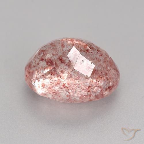 Quarzo fragola Rosa chiaro naturale da 4.27 ct, Ovale, Traslucido