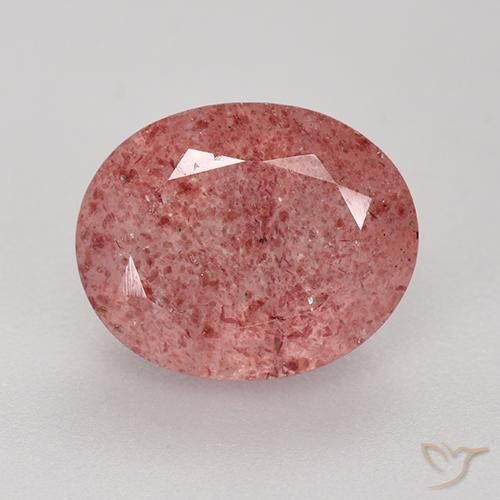 3.83ct Naturale Rosa scuro Quarzo Fragola, Ovale, Traslucido
