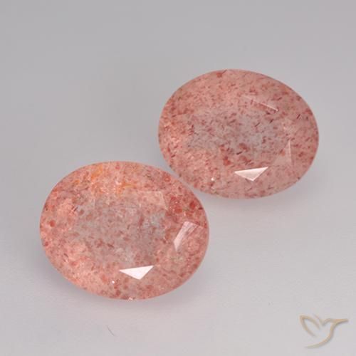 Gemme di Quarzo fragola Rosa medio-chiaro naturale da 6.58 ct, Ovale, Traslucido