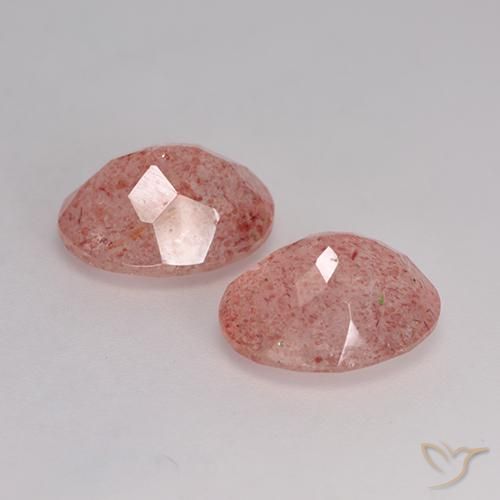 Gemme di Quarzo fragola Rosa medio-chiaro naturale da 6.58 ct, Ovale, Traslucido