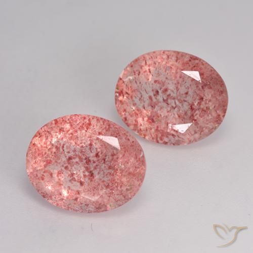 Gemme di Quarzo fragola Rosa medio-chiaro naturale da 6.53 ct, Ovale, Traslucido