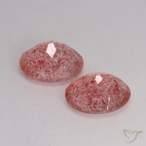 Gemme di Quarzo fragola Rosa medio-chiaro naturale da 6.53 ct, Ovale, Traslucido