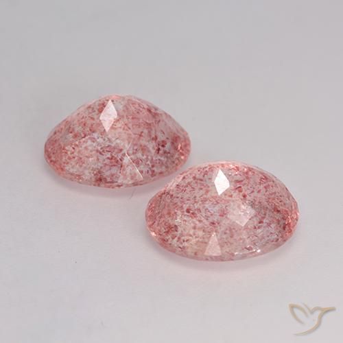Gemme di Quarzo fragola Rosa medio-chiaro naturale da 6.54 ct, Ovale, Traslucido