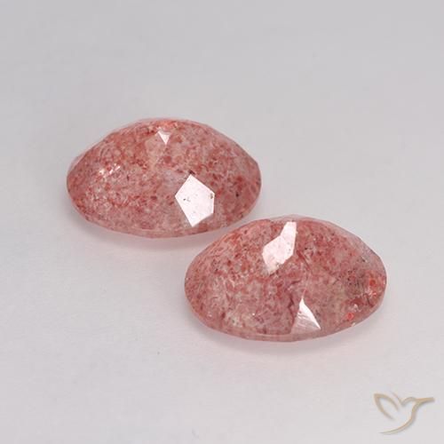 Gemme di Quarzo fragola Rosa medio-chiaro naturale da 6.64 ct, Ovale, Traslucido