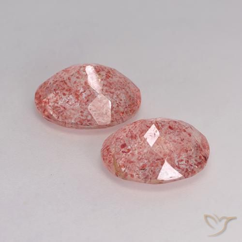 Gemme di Quarzo fragola Rosa chiaro naturale da 6.04 ct, Ovale, Trasparente