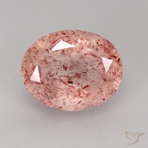 3.86ct Naturale Rosa medio-chiaro Quarzo Fragola, Ovale, Trasparente