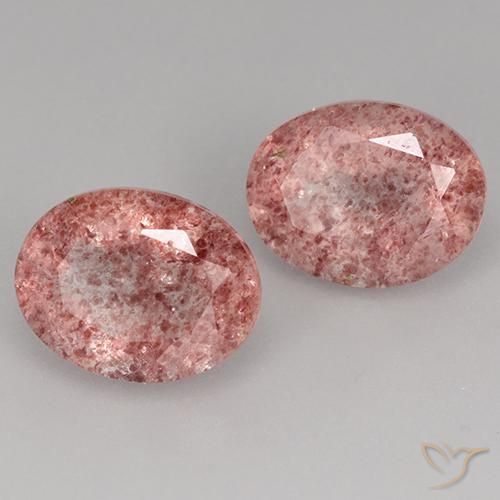 Gemme di Quarzo fragola Rosa medio-chiaro naturale da 3.62 ct, Ovale, Traslucido