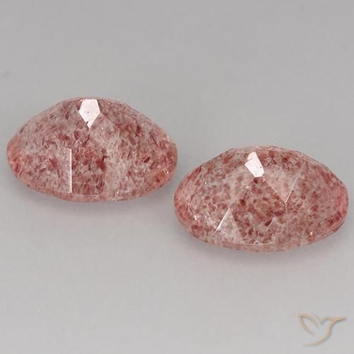 Gemme di Quarzo fragola Rosa chiaro naturale da 3.52 ct, Ovale, Traslucido