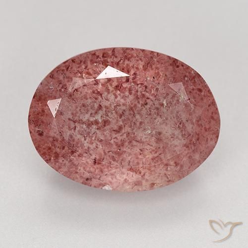 9.03ct Naturale Rosso violaceo Quarzo Fragola, Ovale, Traslucido