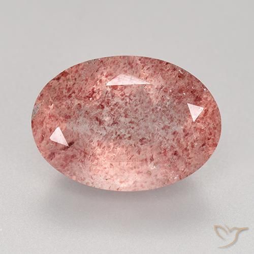 5.77ct Naturale Rosa chiaro Quarzo fragola, Ovale, Traslucido