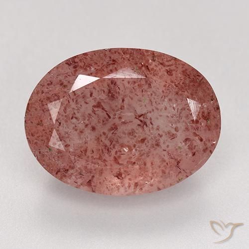 9.22ct Naturale Rosa medio Quarzo Fragola, Ovale, Traslucido