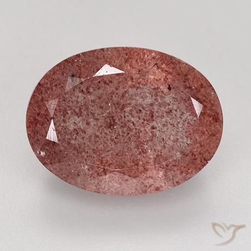 9.31ct Naturale Rosa medio Quarzo Fragola, Ovale, Traslucido