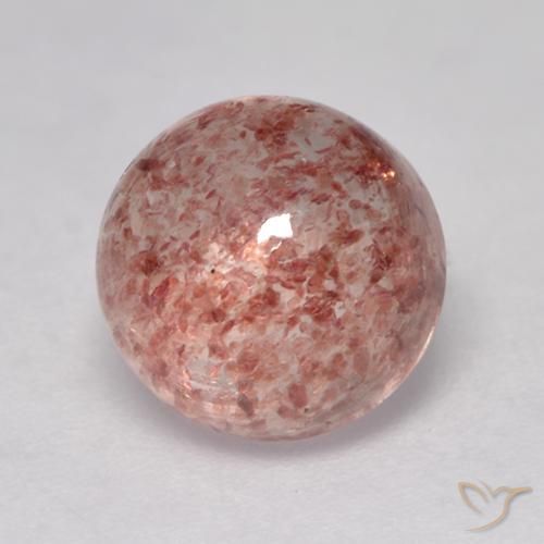 Quarzo fragola Rosa medio naturale da 2.03 ct, Taglio rotondo, Traslucido