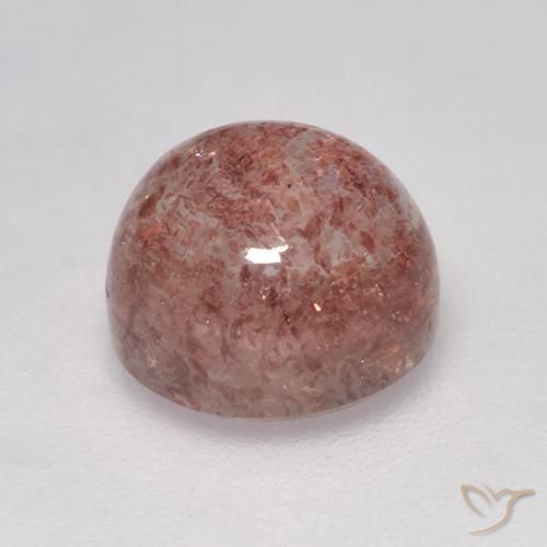 Quarzo fragola Rosa medio naturale da 2.03 ct, Taglio rotondo, Traslucido