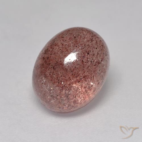 Quarzo fragola Rosa rosa naturale da 3.19 ct, Ovale, Traslucido