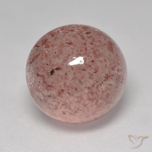5.93ct Naturale Rosa chiaro Quarzo Fragola, Rotondo, Traslucido