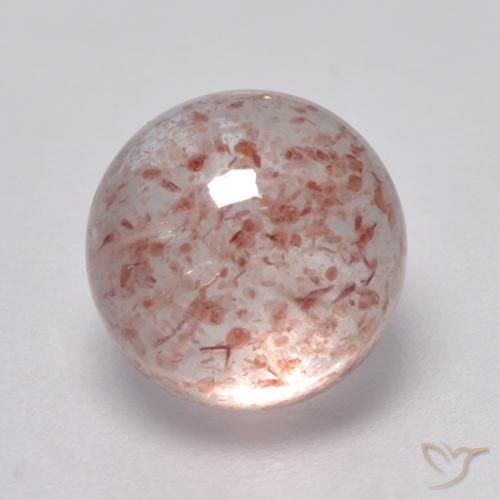 3.06ct Naturale Rosa medio Quarzo Fragola, Rotondo, Trasparente