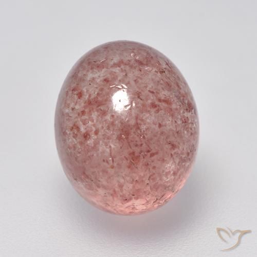 Quarzo fragola Rosa medio-chiaro naturale da 5.72 ct, Ovale, Traslucido