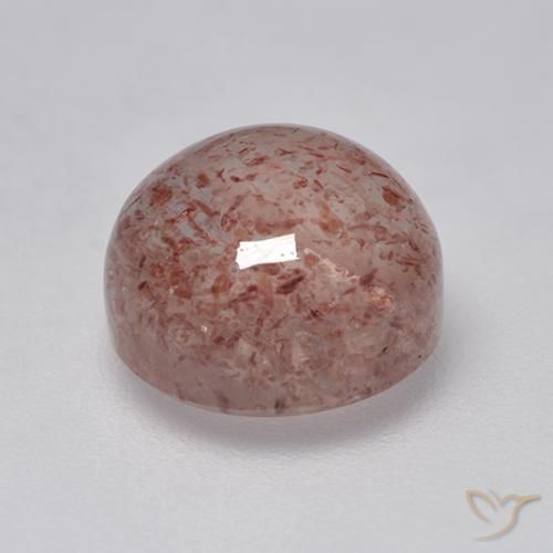 Quarzo fragola Rosa terroso naturale da 2.69 ct, Rotondo, Traslucido