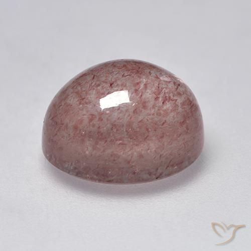 Quarzo fragola Rosa terroso naturale da 3.97 ct, Ovale, Traslucido