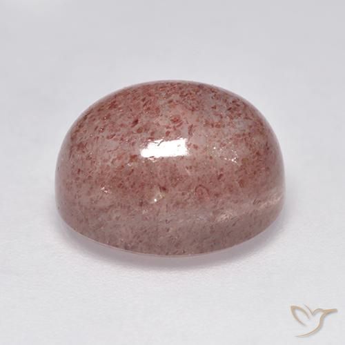 Quarzo fragola Rosa medio naturale da 7.08 ct, Ovale, Traslucido