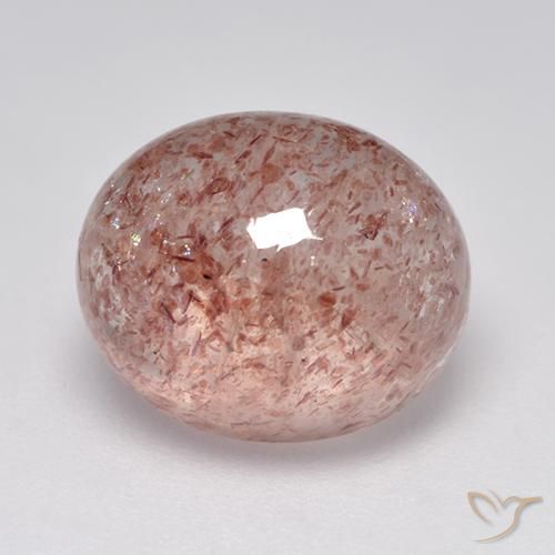 Quarzo fragola Rosa chiaro naturale da 5.25 ct, Ovale, Traslucido