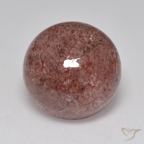 6.97ct Naturale Rosa Borgogna Quarzo Fragola, Rotondo, Traslucido