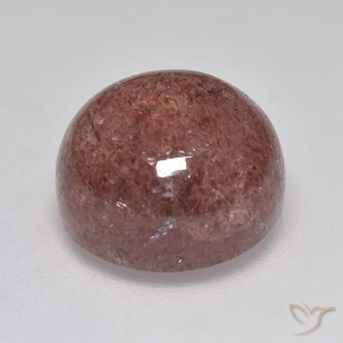 Quarzo fragola Rosa Borgogna naturale da 6.97 ct, Rotondo, Traslucido