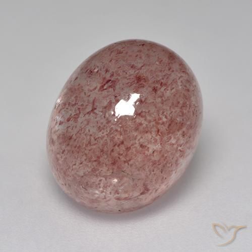 7.57ct Naturale Rosa terroso Quarzo Fragola, Ovale, Traslucido