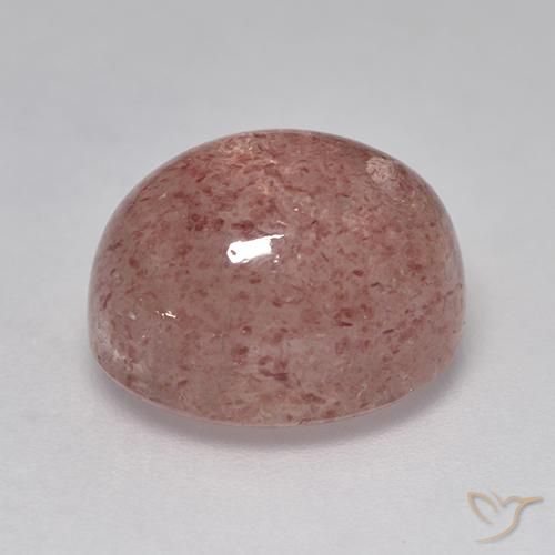 Quarzo fragola Rosa terroso naturale da 7.57 ct, Ovale, Traslucido