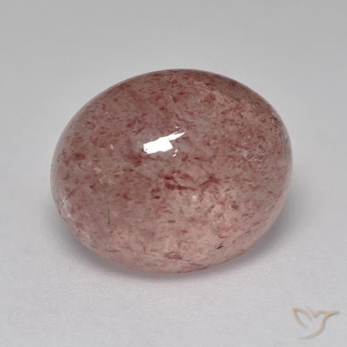Quarzo fragola Rosa terroso naturale da 7.57 ct, Ovale, Traslucido