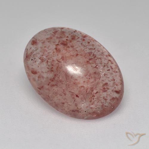 Quarzo fragola Rosa rosa naturale da 3.68 ct, Ovale, Traslucido